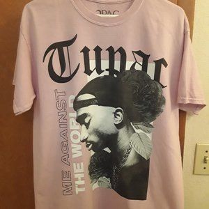 Tupac Me Against The World Pink Graphic T Shirt